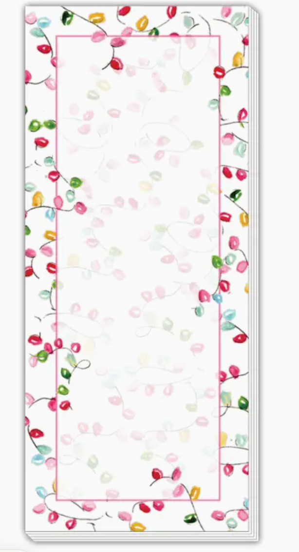 Colorful Christmas Lights | Skinny List Notepad
