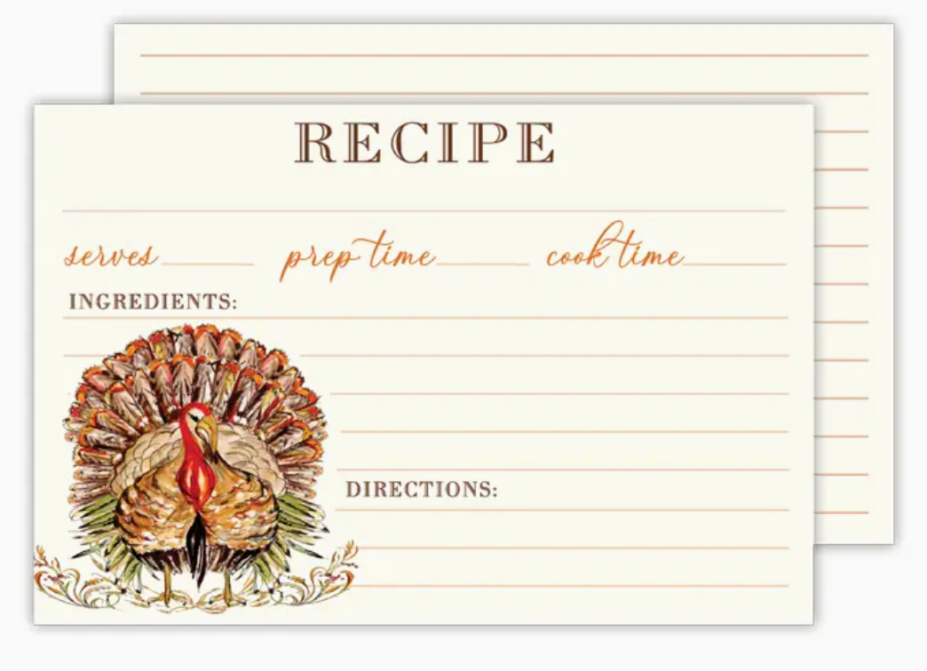 Handpainted Turkey | Recipe Card