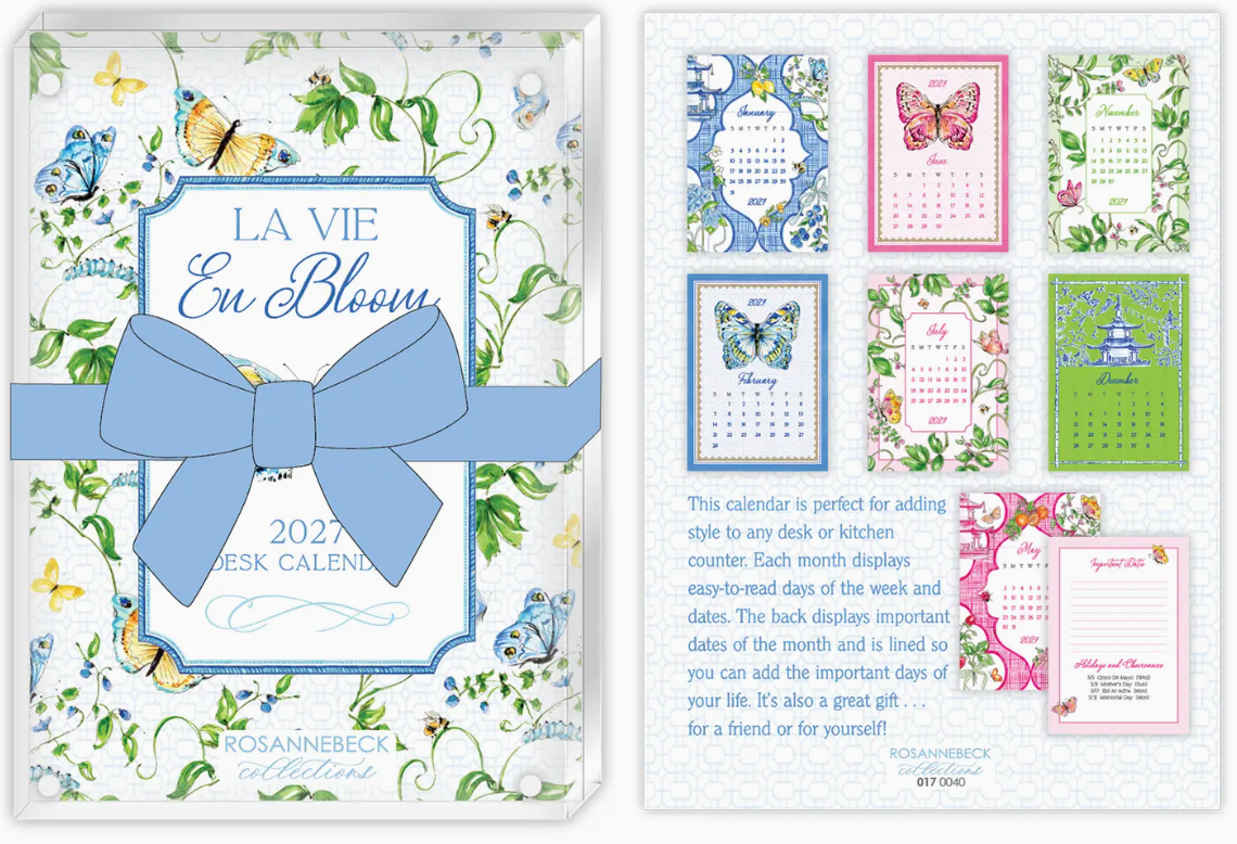 2027 Handpainted La Vie En Bloom | Calendar + Frame