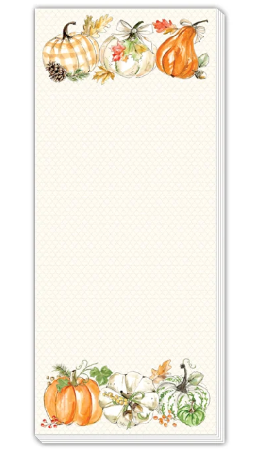 Fall Pumpkins with Leaves | Skinny Notepad