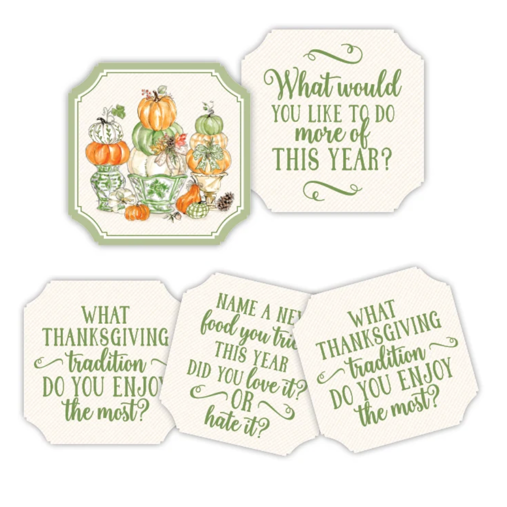 Green Chinoiserie | Conversation Coaster Set