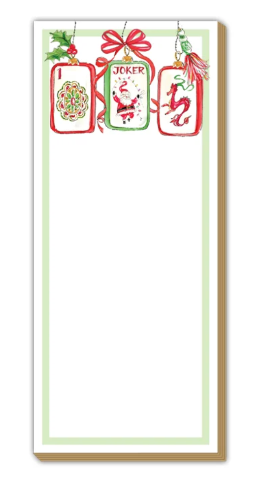 Mahjong Hanging Ornaments | Luxe Skinny Notepad