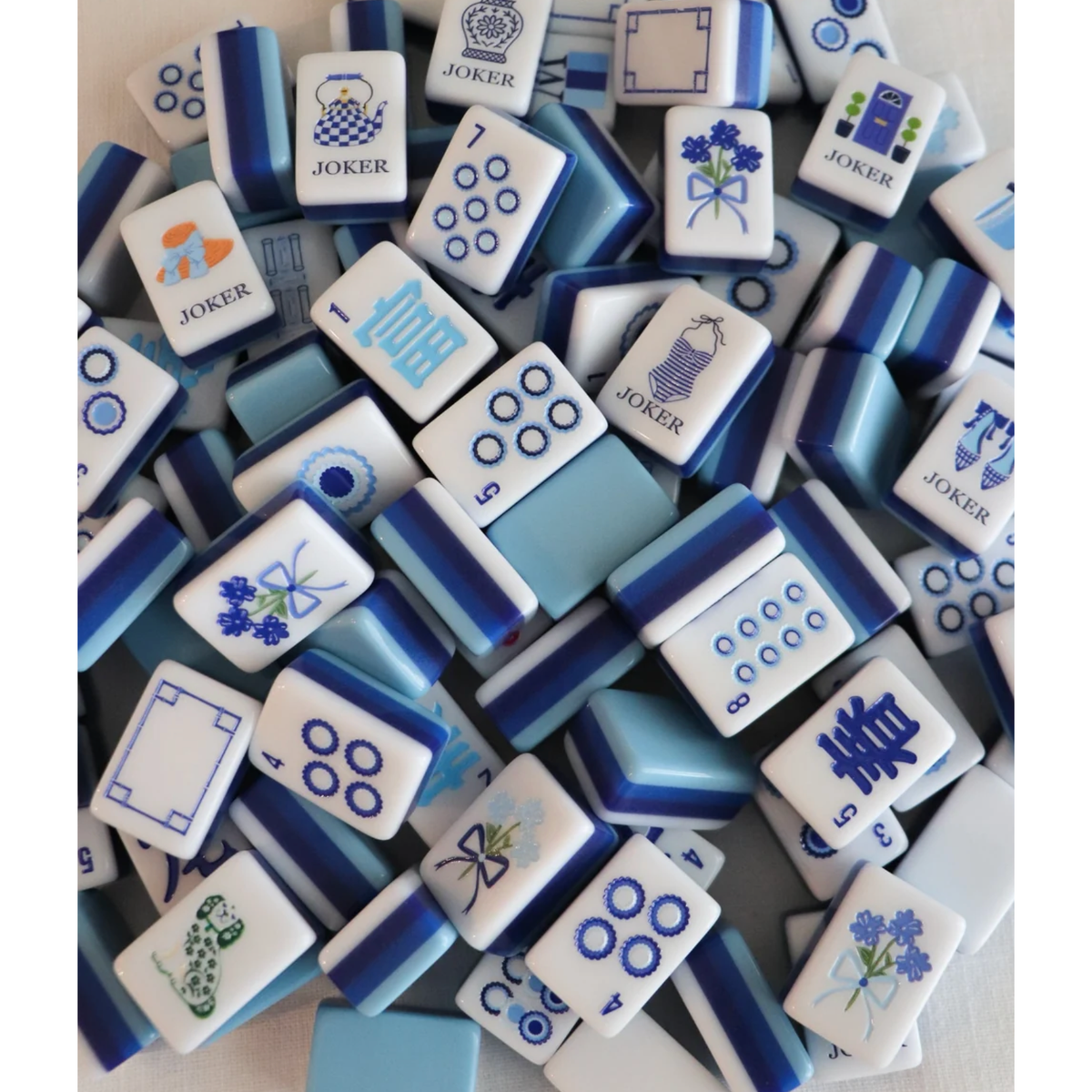The Daily Cheer Something Blue Mahjong Tile Set