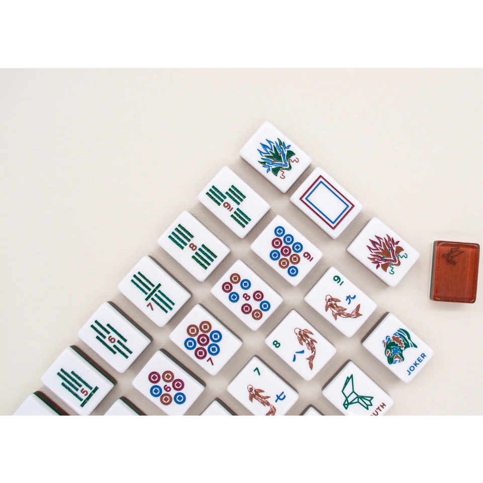 Bam Bird Boutique Origami Mahjong Tile Set:  TIMBER