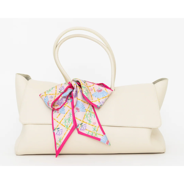 Bam Bird Boutique Classic CreamTote with Catherine Cartie Twilly Scarf #3