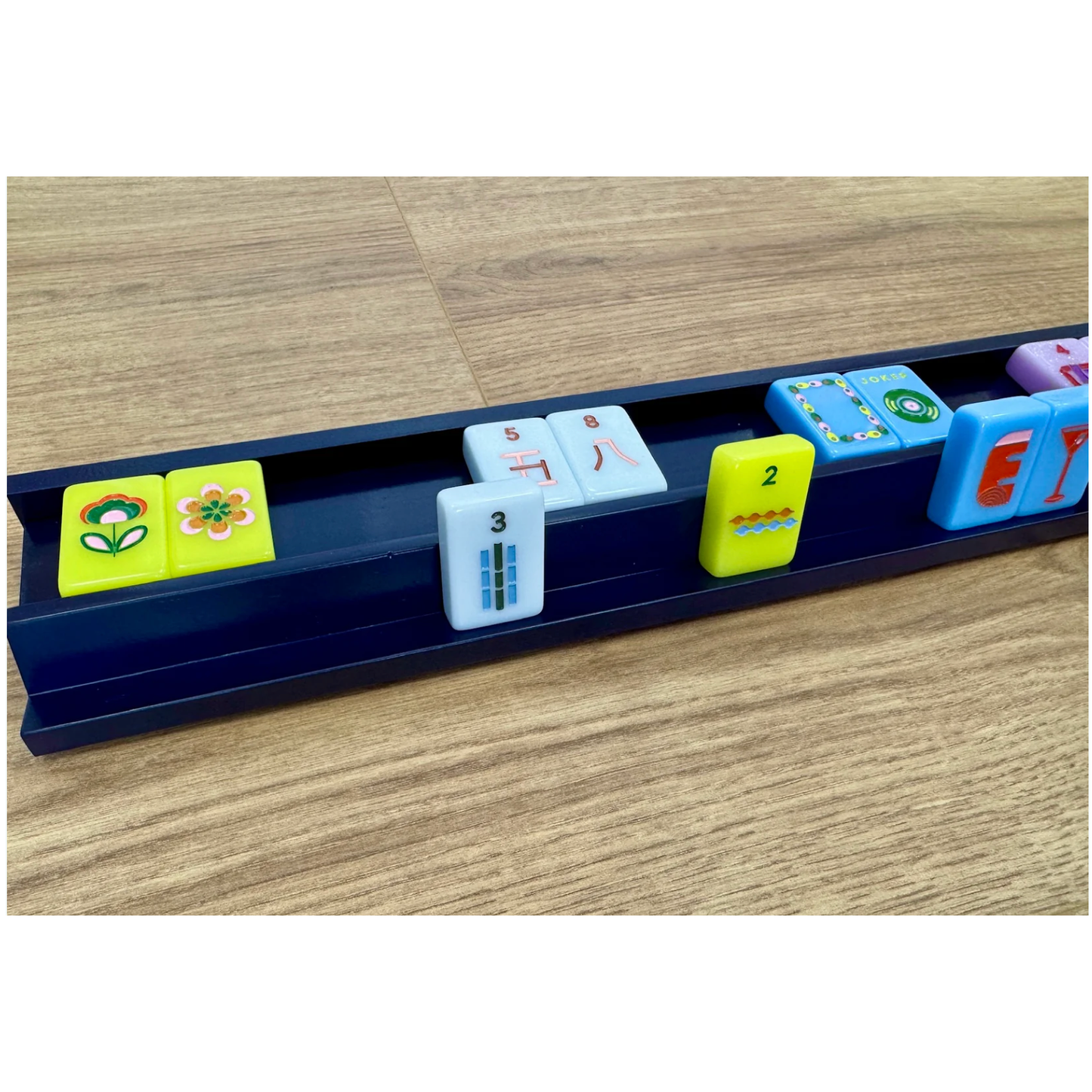 Peace Love Mahjong - Mahjong Racks & Pushers (Set of 4): Navy