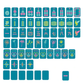 Peace Love Mahjong Mile High Travel Mahjong Set - Totally Teal