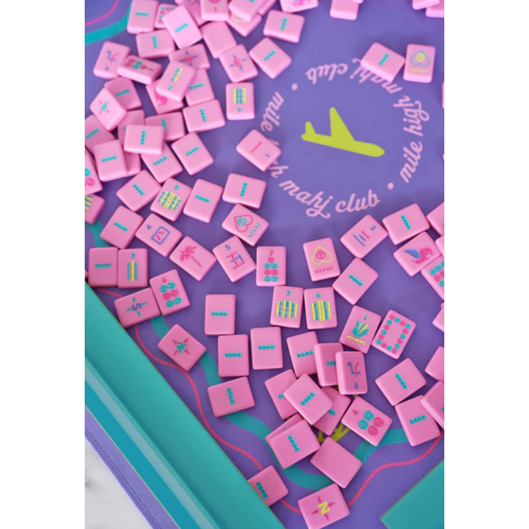 Peace Love Mahjong Mile High Travel Mahjong Set - Pretty in Pink