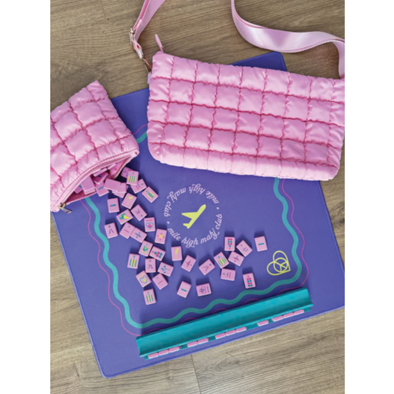 Peace Love Mahjong Mile High Travel Mahjong Set - Pretty in Pink