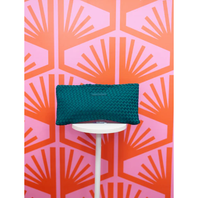 Peace Love Mahjong;  Woven Tile Bag - Peacock