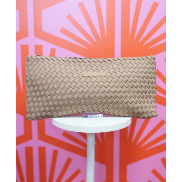 Peace Love Mahjong:  Woven Tile Bag - Fawn
