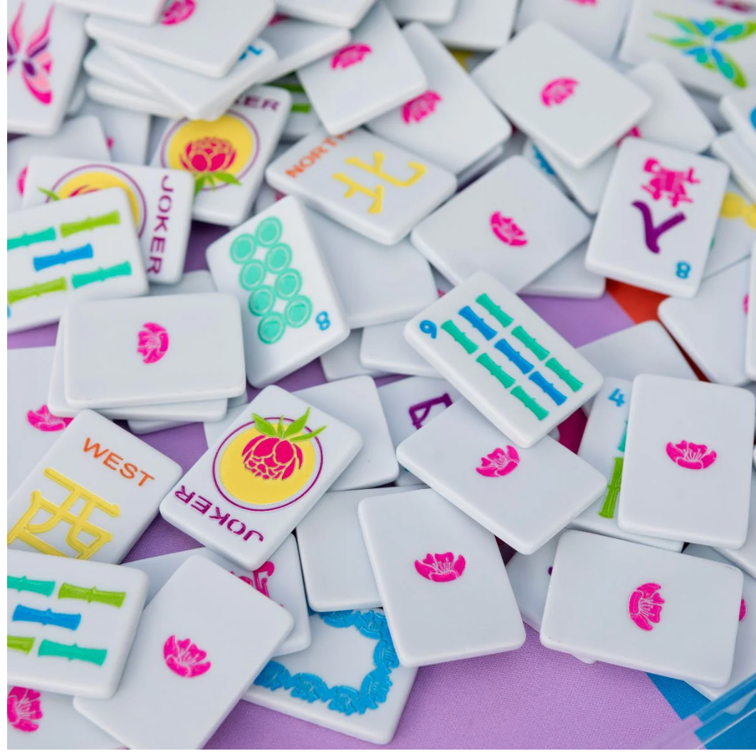 The Mahjong House - Ice Blue & Brights Travel Mahjong Collection