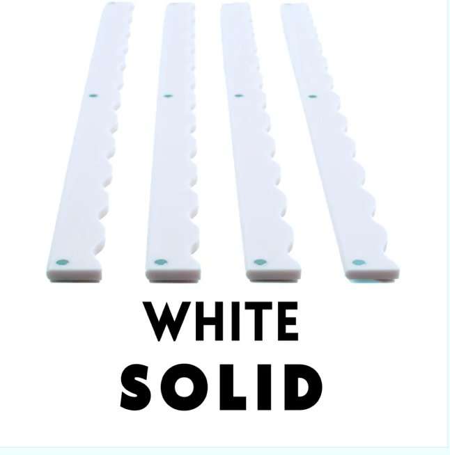 My Fair Mahjong - MAHJONG RACK PUSHERS - MAGNETIC  |  Premium Acrylic  |  Set of 4: Solid-Wavy-White