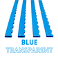 My Fair Mahjong - MAHJONG RACK PUSHERS - MAGNETIC  |  Premium Acrylic  |  Set of 4: Transparent -Wavy-Blue
