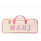 Boulevard - "Margo" Natural Mahjong Tote : PINK PUNCH