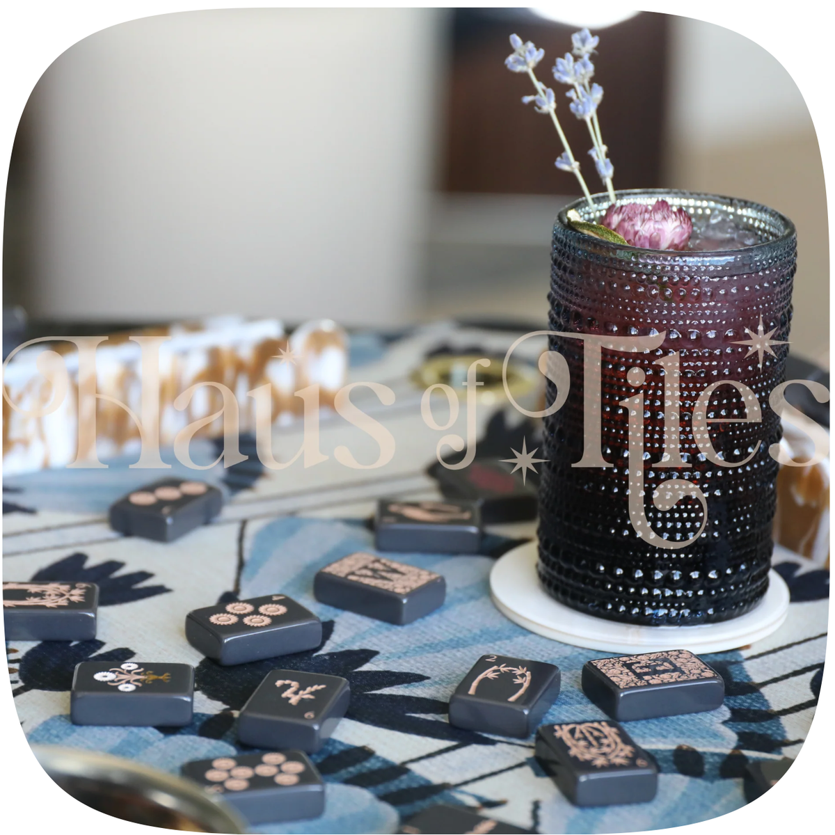 Haus of Tiles Colette Mahjong Mat | No Grommet