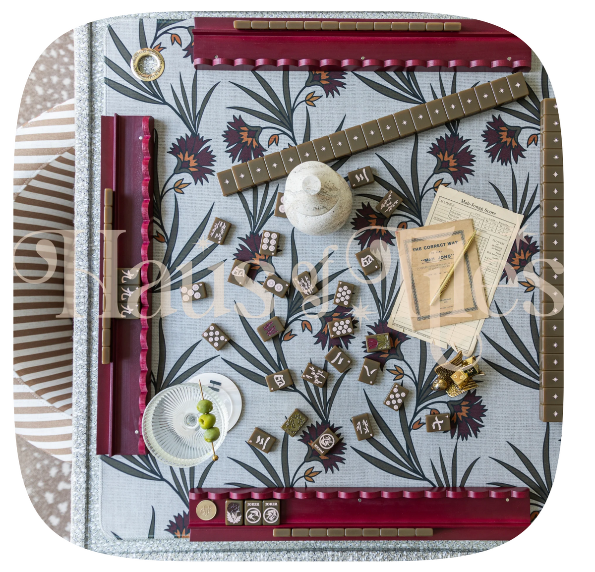 Haus of Tiles Isla Flora Mahjong Mat | No Grommet