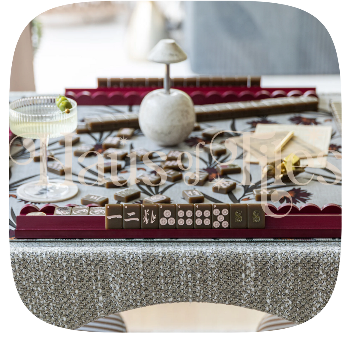 Haus of Tiles Isla Flora Mahjong Mat | No Grommet