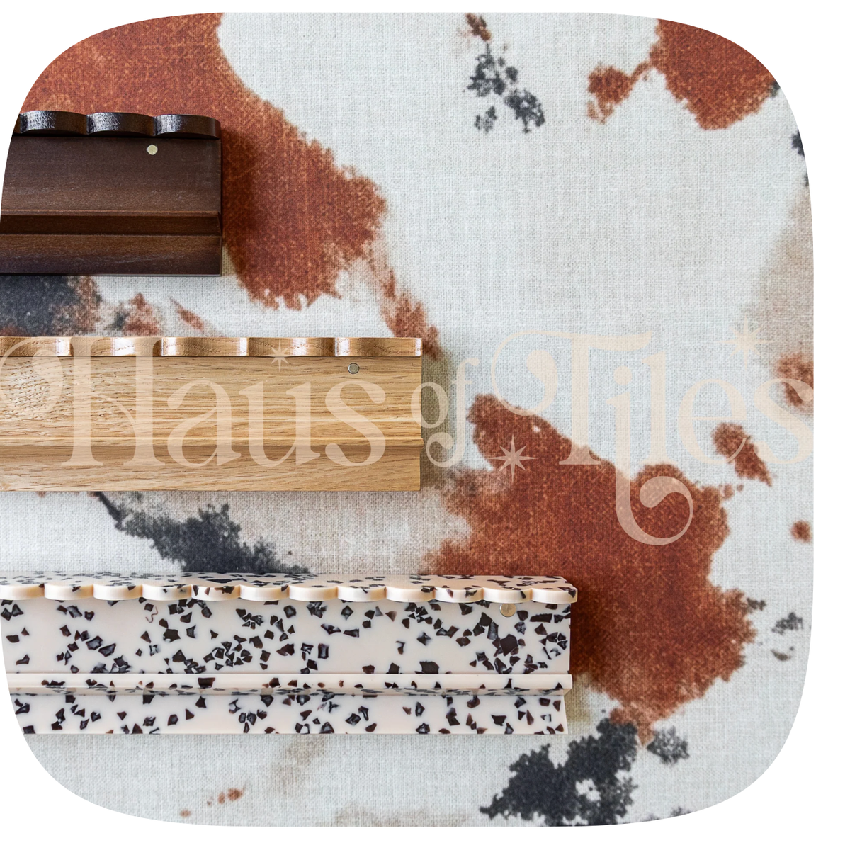 Haus of Tiles Sable Bloom Mahjong Mat | No Grommet