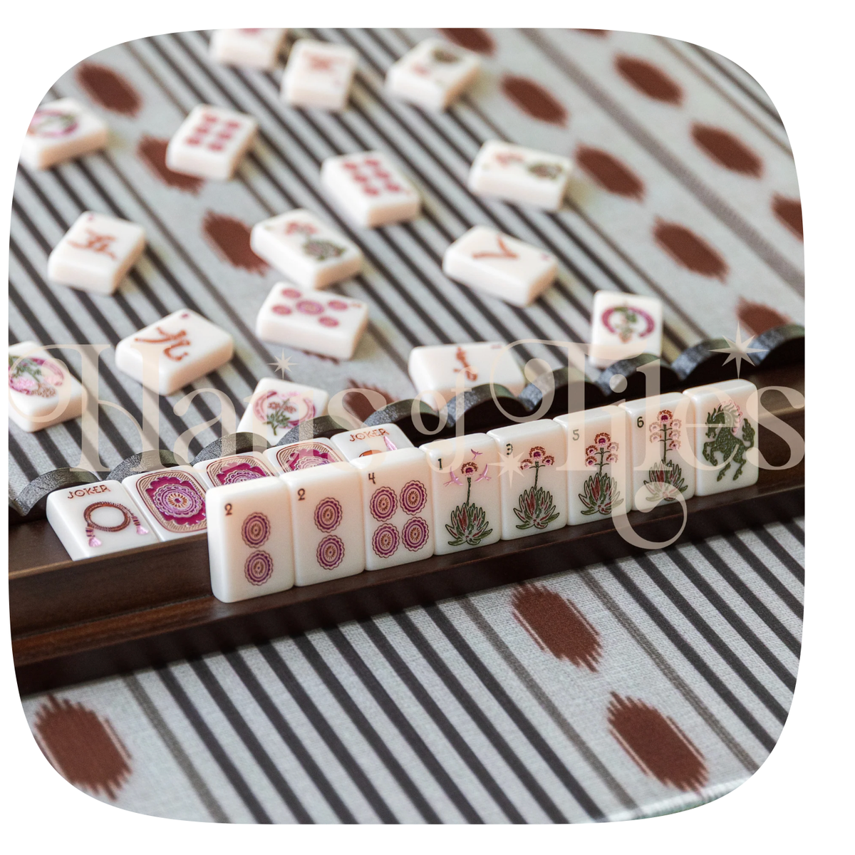 Haus of Tiles Stripe Mahjong Mat | No Grommet