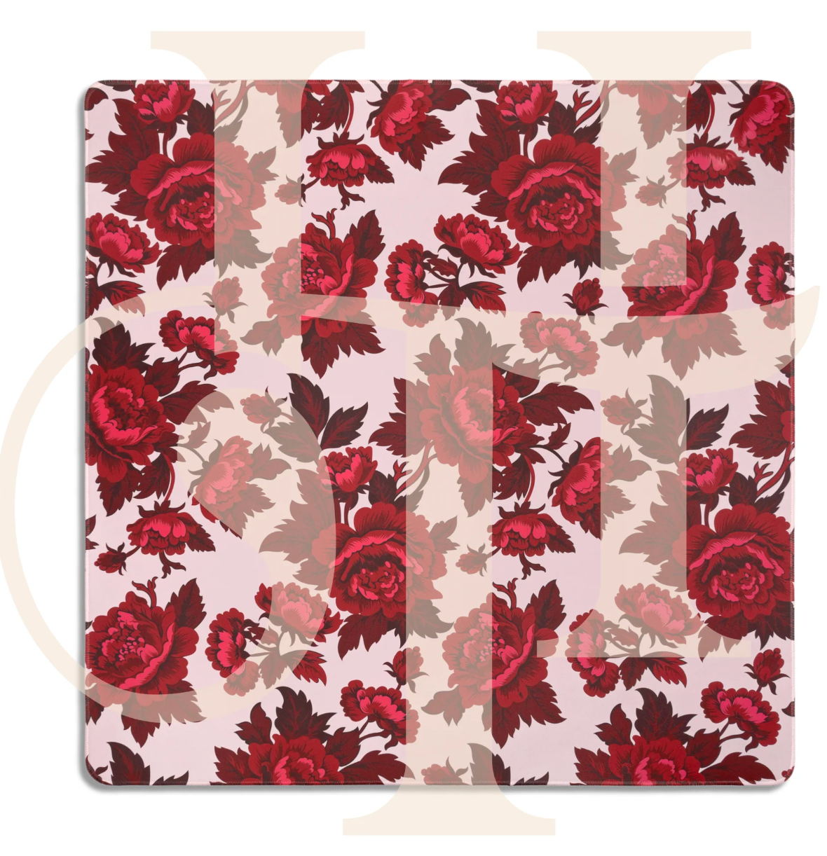 Haus of Tiles Garnet Garden Mahjong Mat | No Grommets
