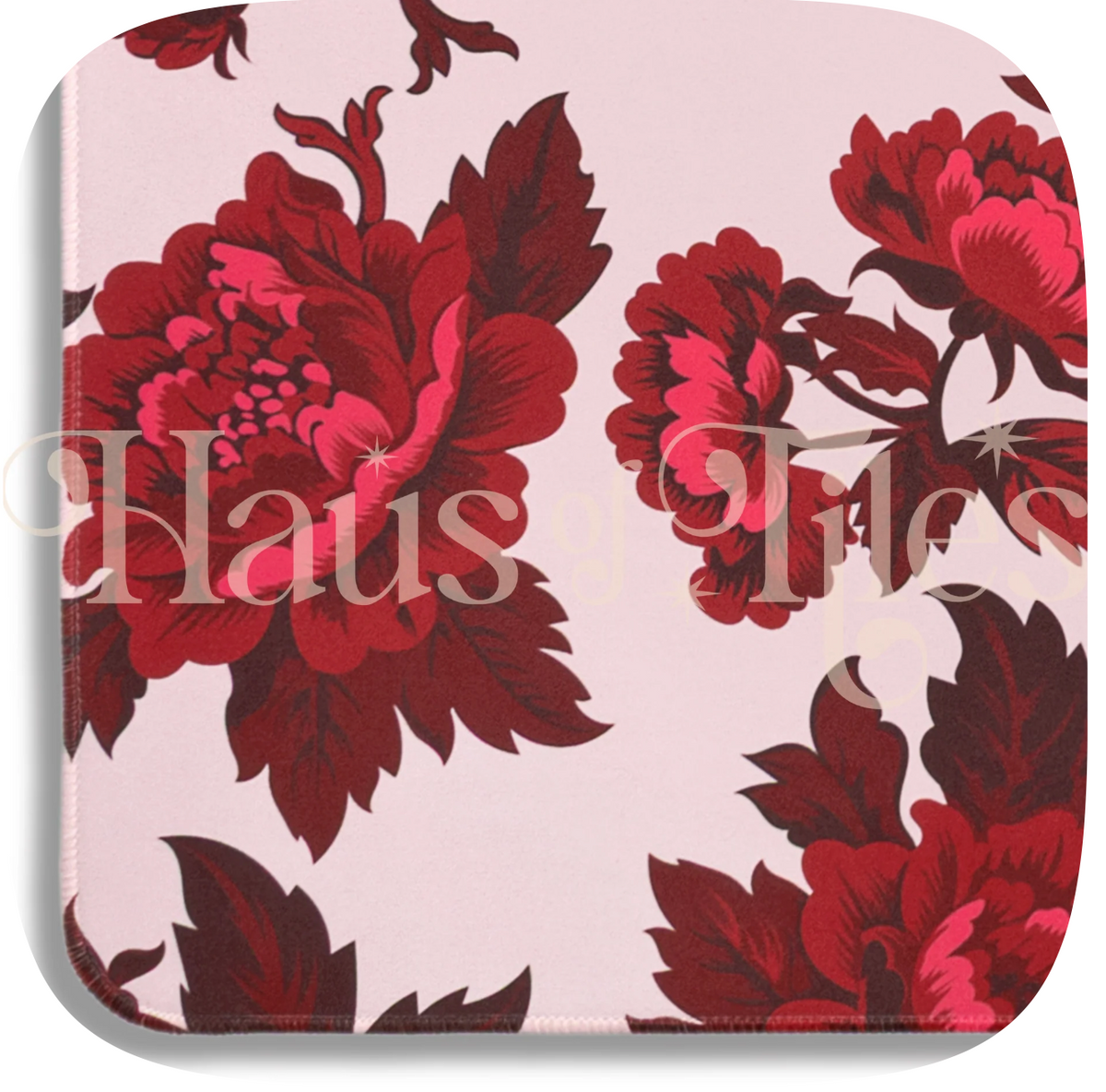 Haus of Tiles Garnet Garden Mahjong Mat | No Grommets