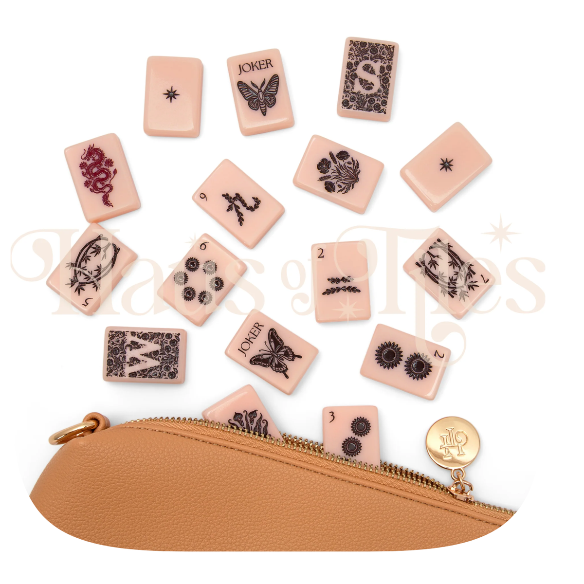 Haus of Tiles Petal & Loom Peony Mahjong Tile Set