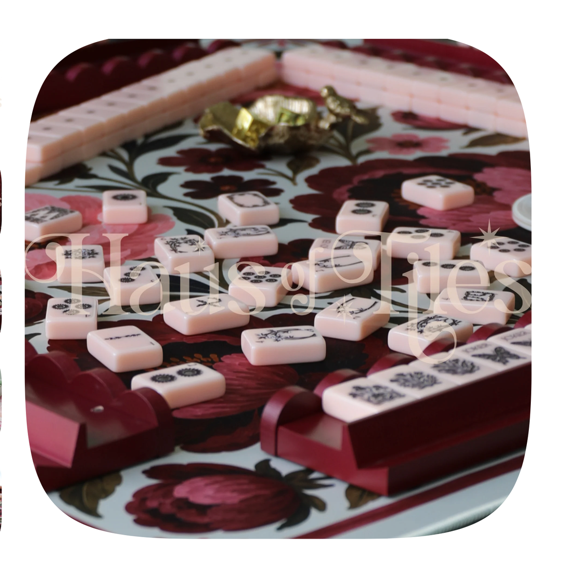Haus of Tiles Petal & Loom Peony Mahjong Tile Set