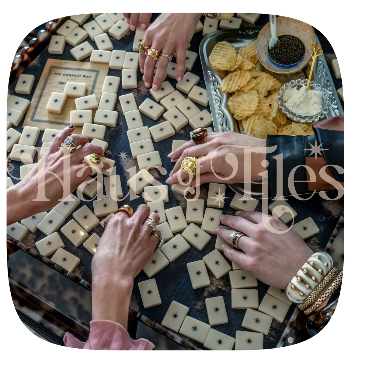 Haus of Tiles Haus No. 88 Stone & Ink Mahjong Tile Set