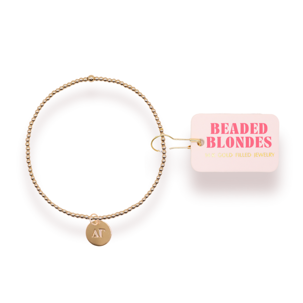 Beaded Blondes - Delta Gamma Charm Bracelet: Standard 6.75 inch