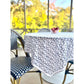 Mended - Table Throw - Lattice Bow, Uniform Blue & Navy
