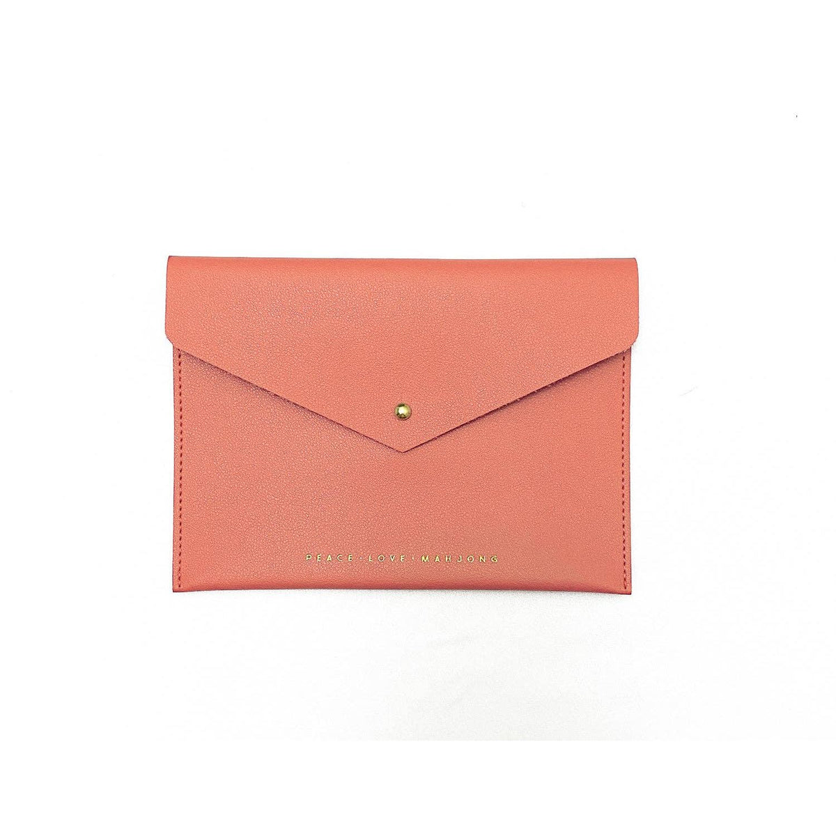 Peace Love Mahjong - Card Clutch: Magenta - Large Size