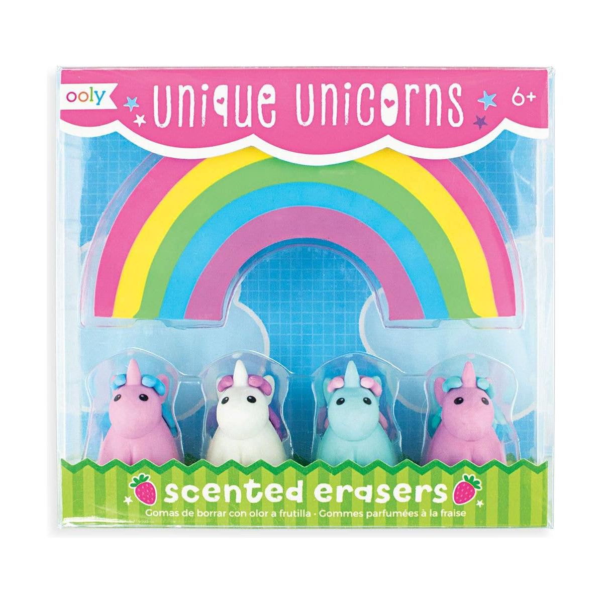 Unique Unicorns Scented Erasers - Set of 5