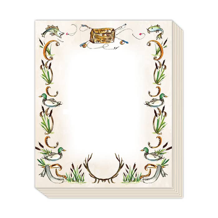 RosanneBeck Collections - Handpainted Field Notes Hunting and Fishing Stack Pad