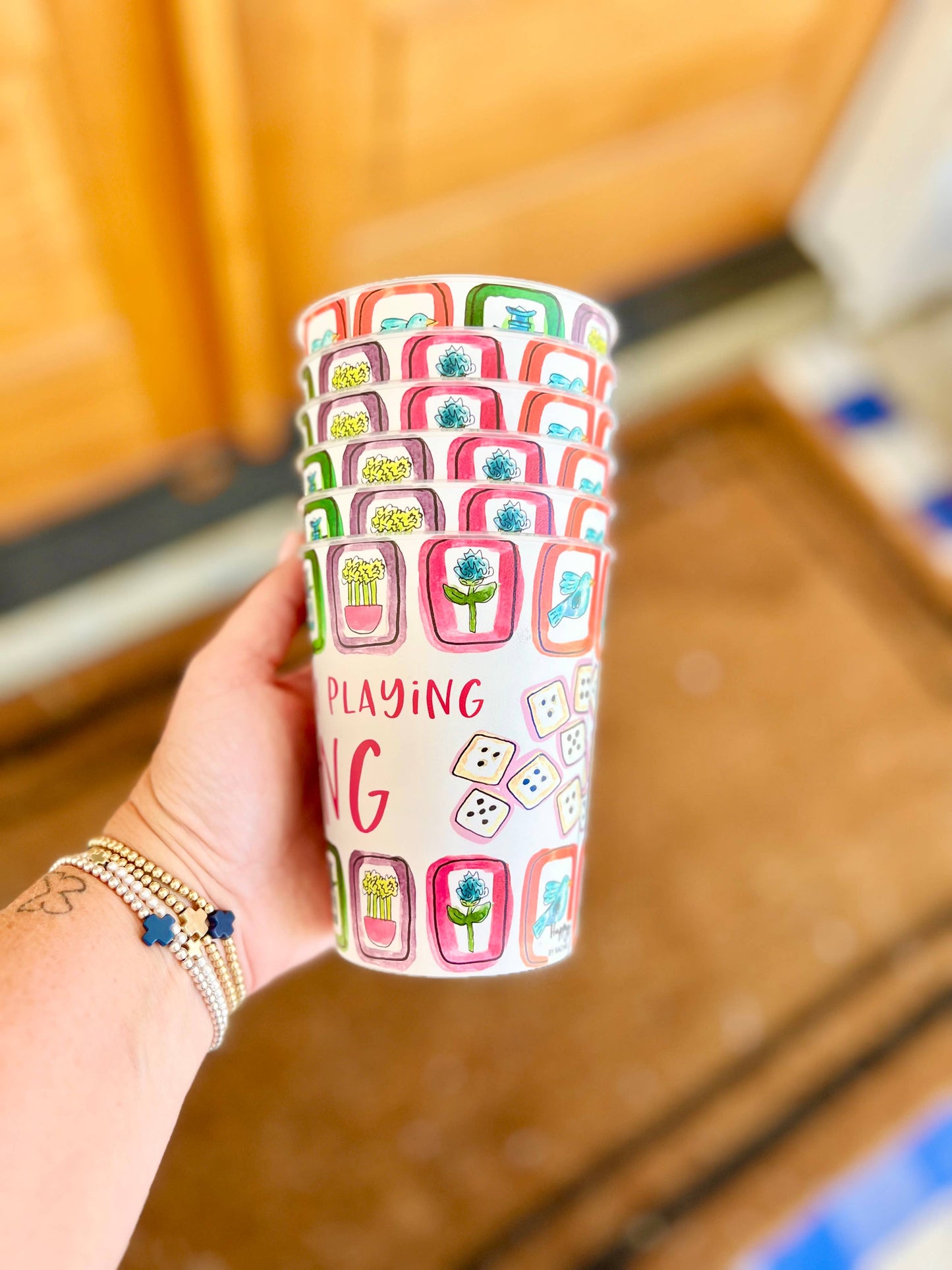 Happy By Rachel, LLC - Mahjong Cups - Set of 6