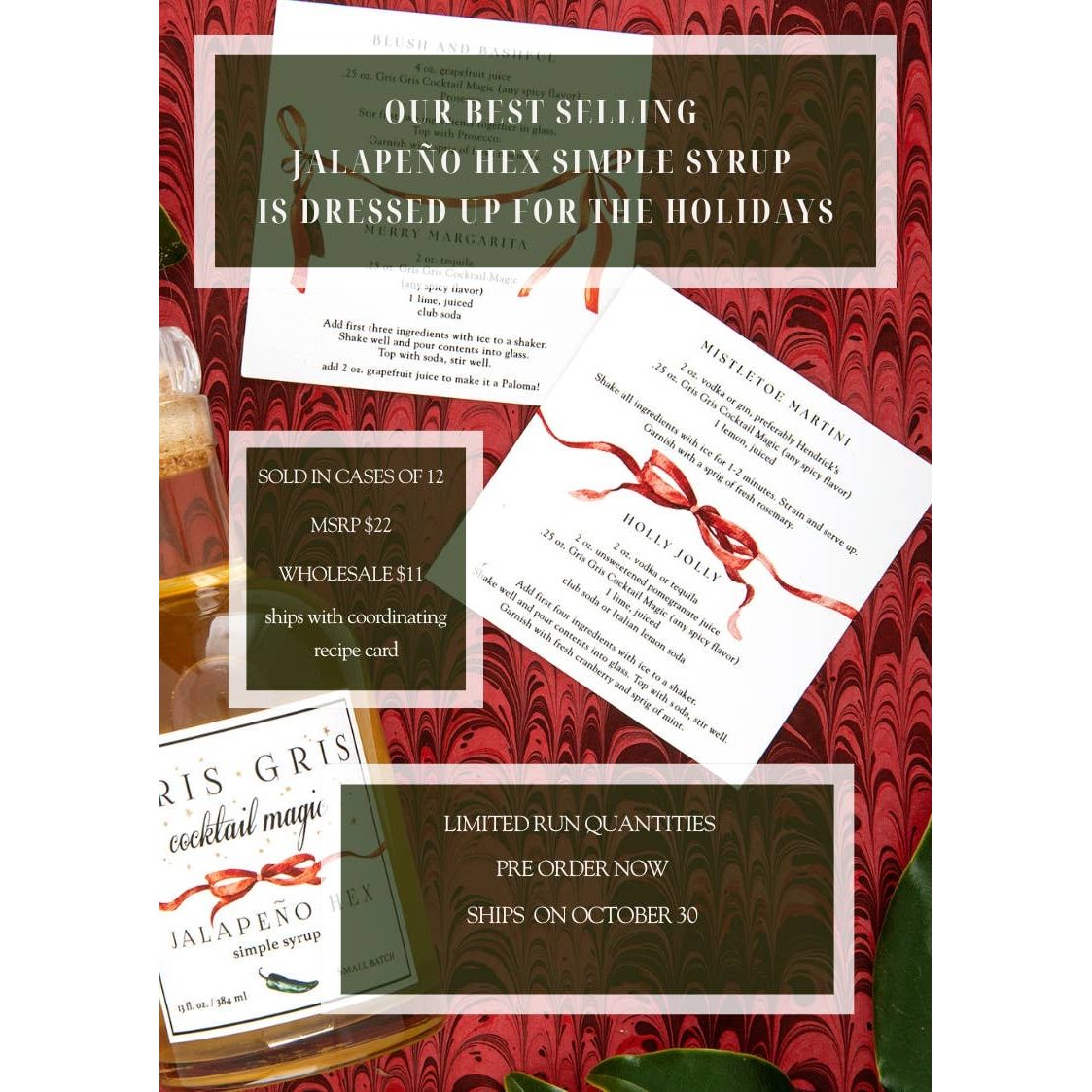 Gris Gris Cocktail Magic - Limited Run Holiday Jalapeño Hex Bottle