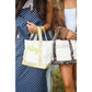 Mini Canvas Tote - Fall Collection: Chartreuse Zebra - KENZKUSTOMZ