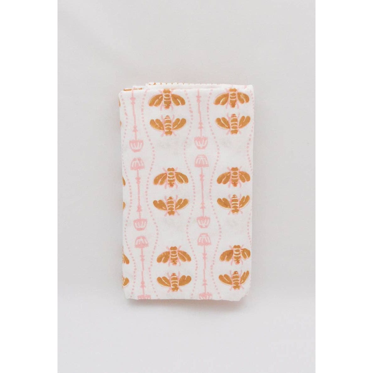 Mended - Table Throw - Honeybee - Rose & Mustard