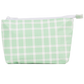 Small Tyvek® Zipper Pouch | Green Plaid