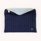 Pouch, Quilted Navy