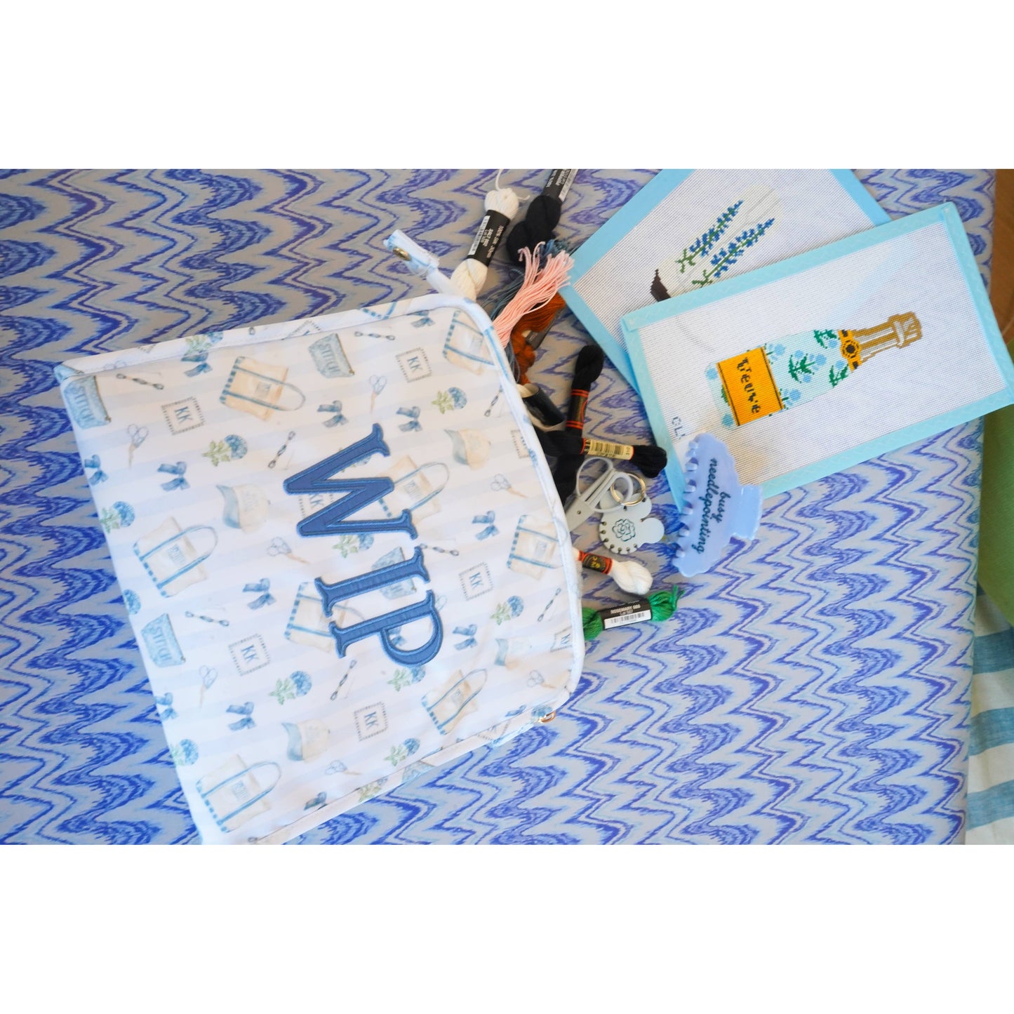 KENZKUSTOMZ - WIP - Needlepoint Travel Pouch