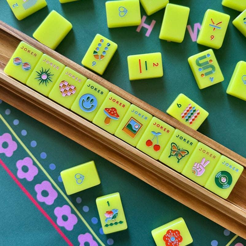 Peace Love Mahjong - Mod Tiles - Chartreuse: Chartreuse