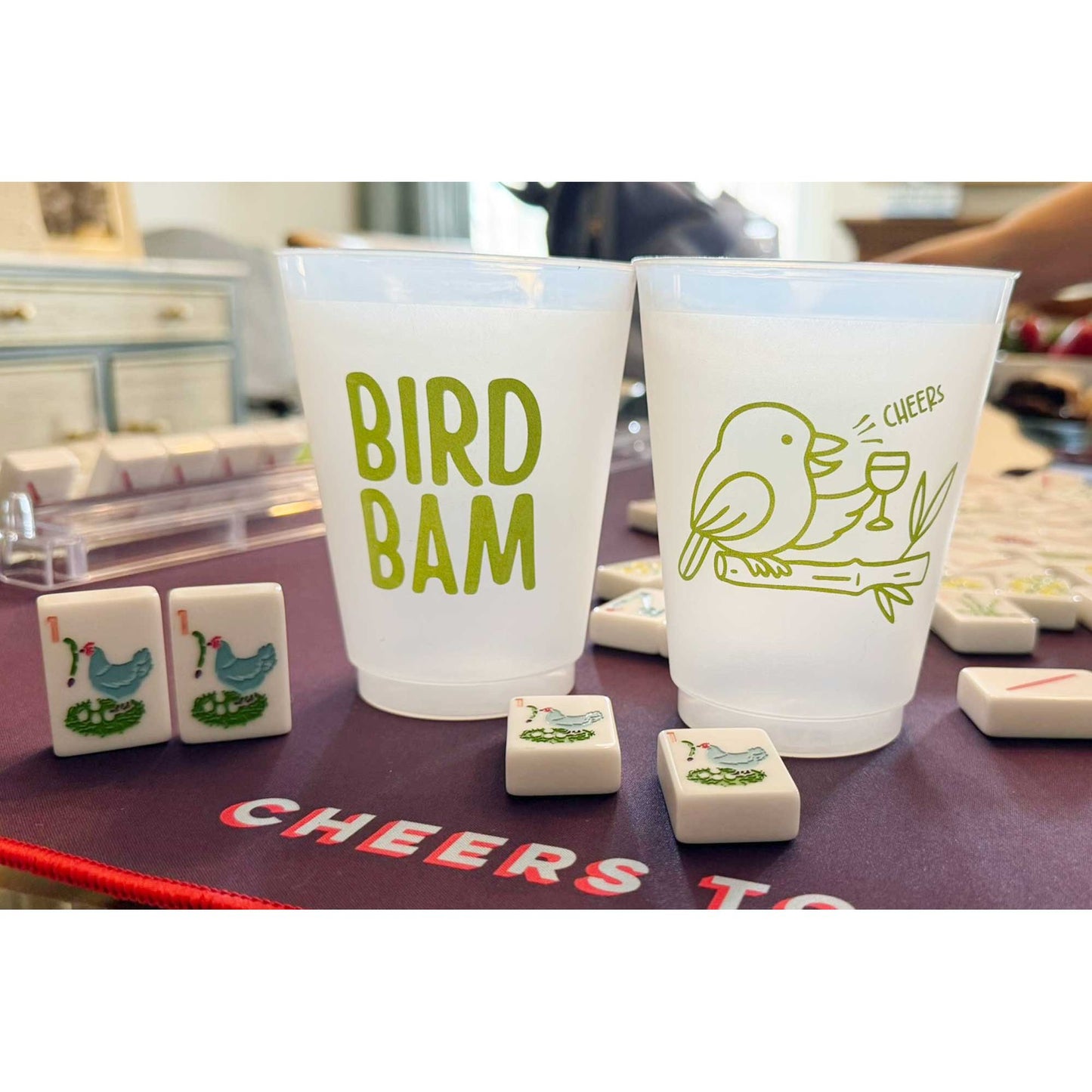 Two Funny Girls - Mahjong - Bird Bam Frosted Cup (8 ct bag)