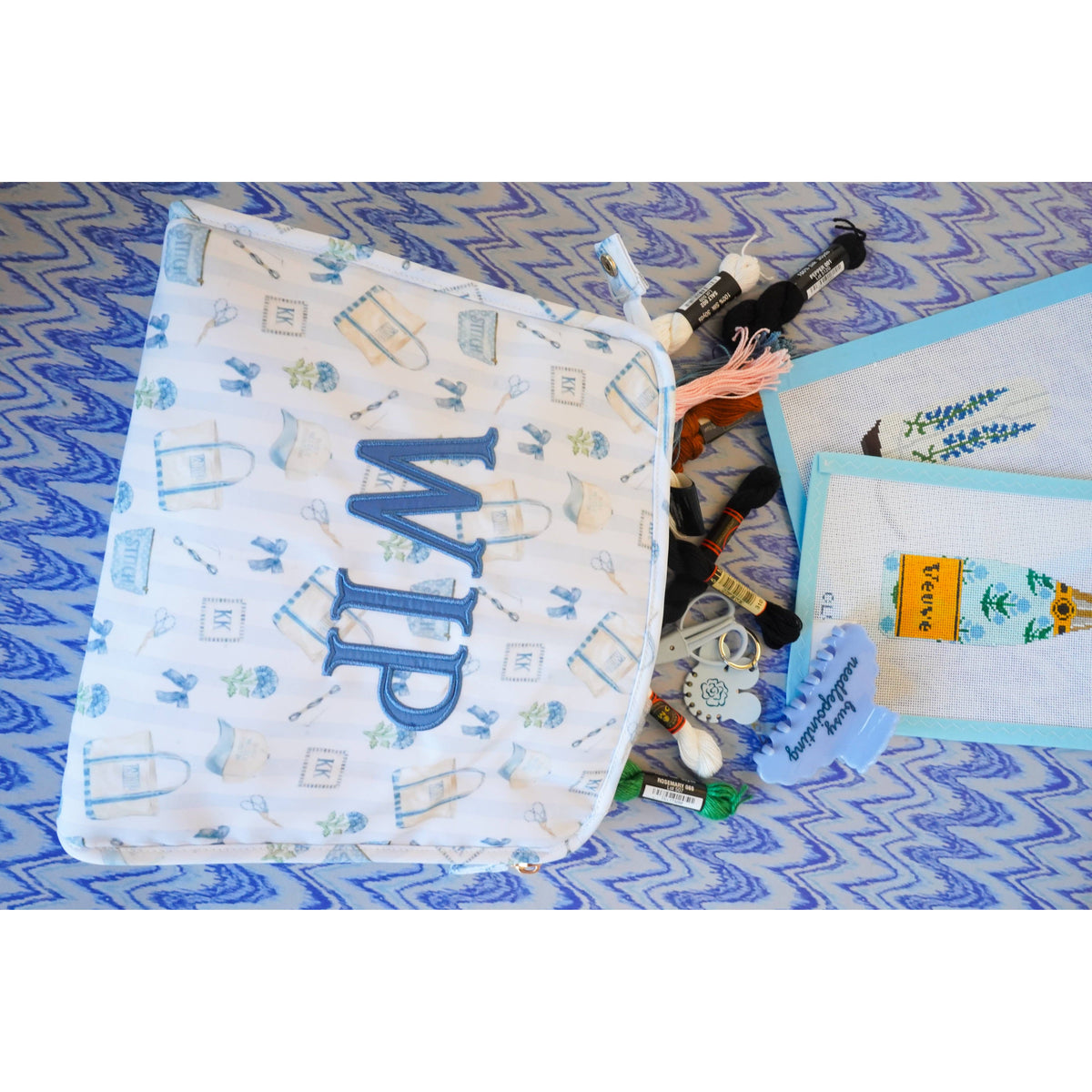 KENZKUSTOMZ - WIP - Needlepoint Travel Pouch