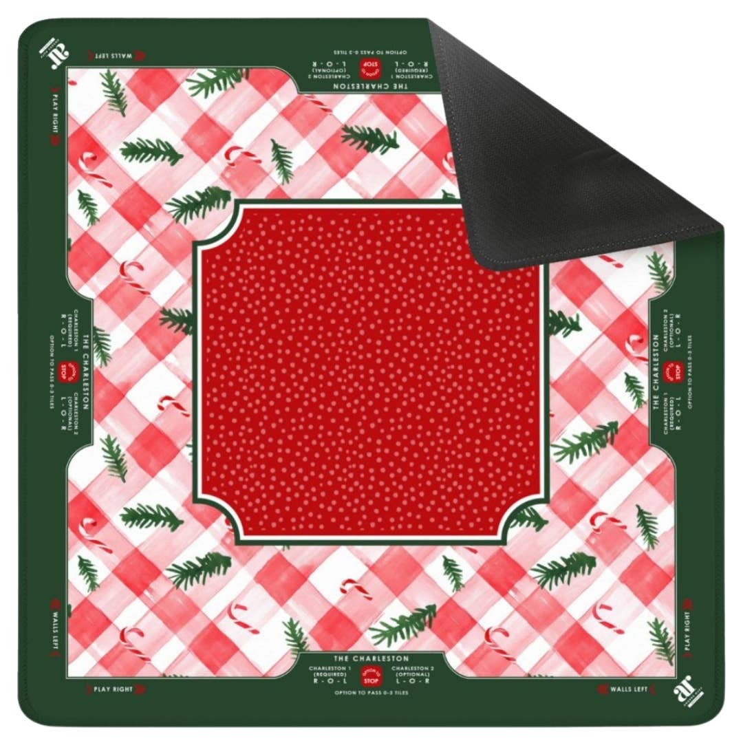 Anders Ruff Design Co. - NEOPRENE Candy Cane Lane Holiday Mahjong Mat | Christmas