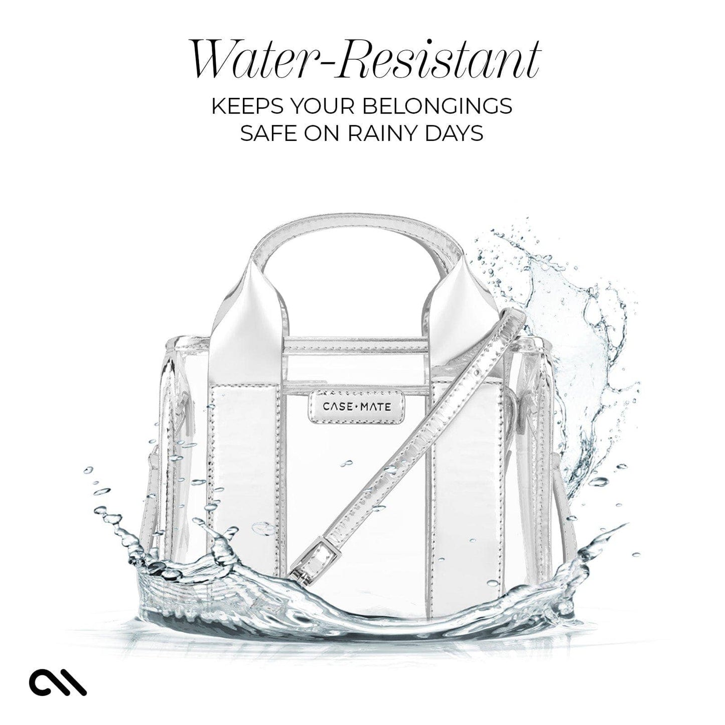 Case-Mate - Case-Mate Clear Stadium Bag: Silver Chrome