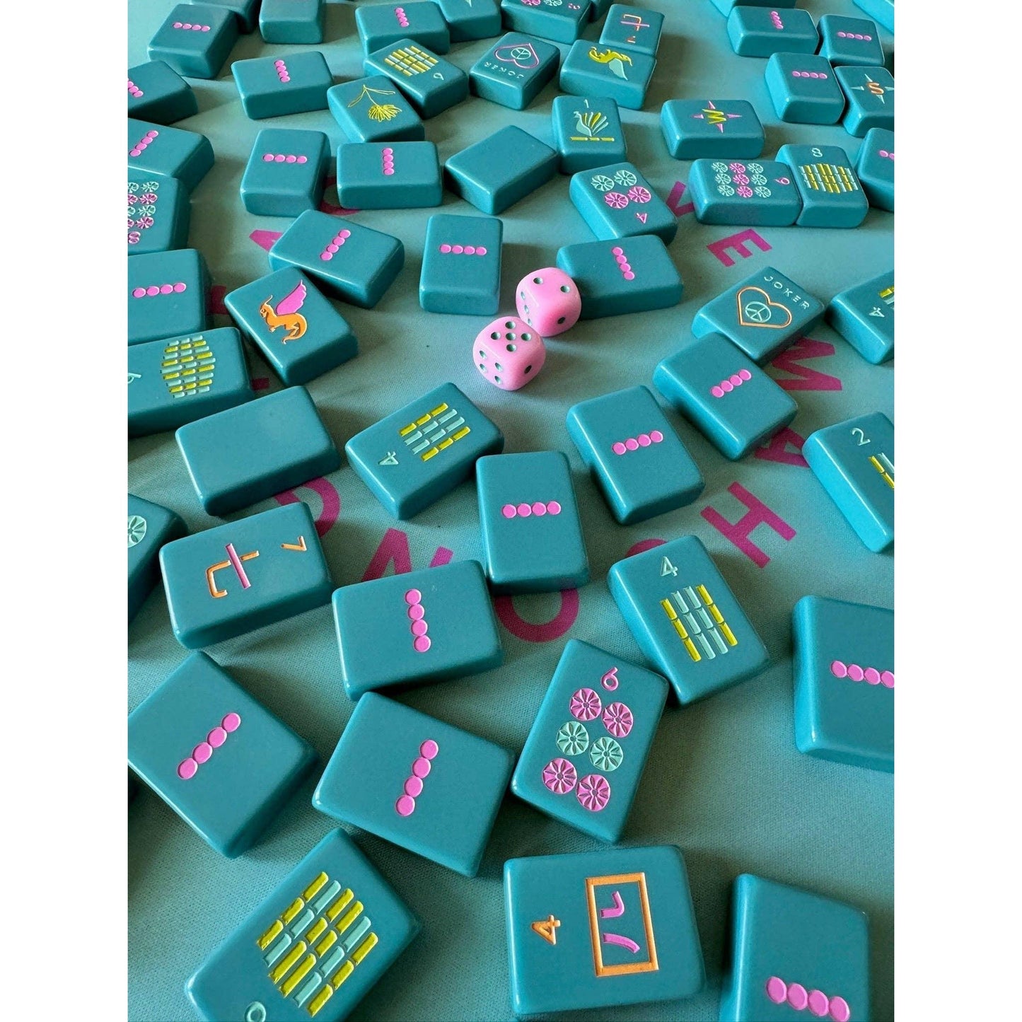Peace Love Mahjong - OG Mahj Tiles - Totally Teal: Totally Teal