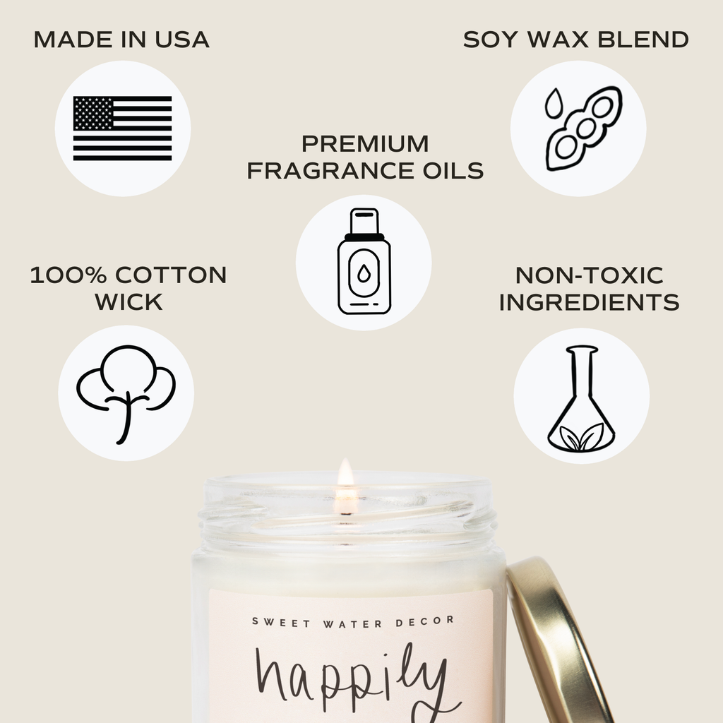 Happily Ever After 9 oz Soy Candle - Home Decor & Gifts