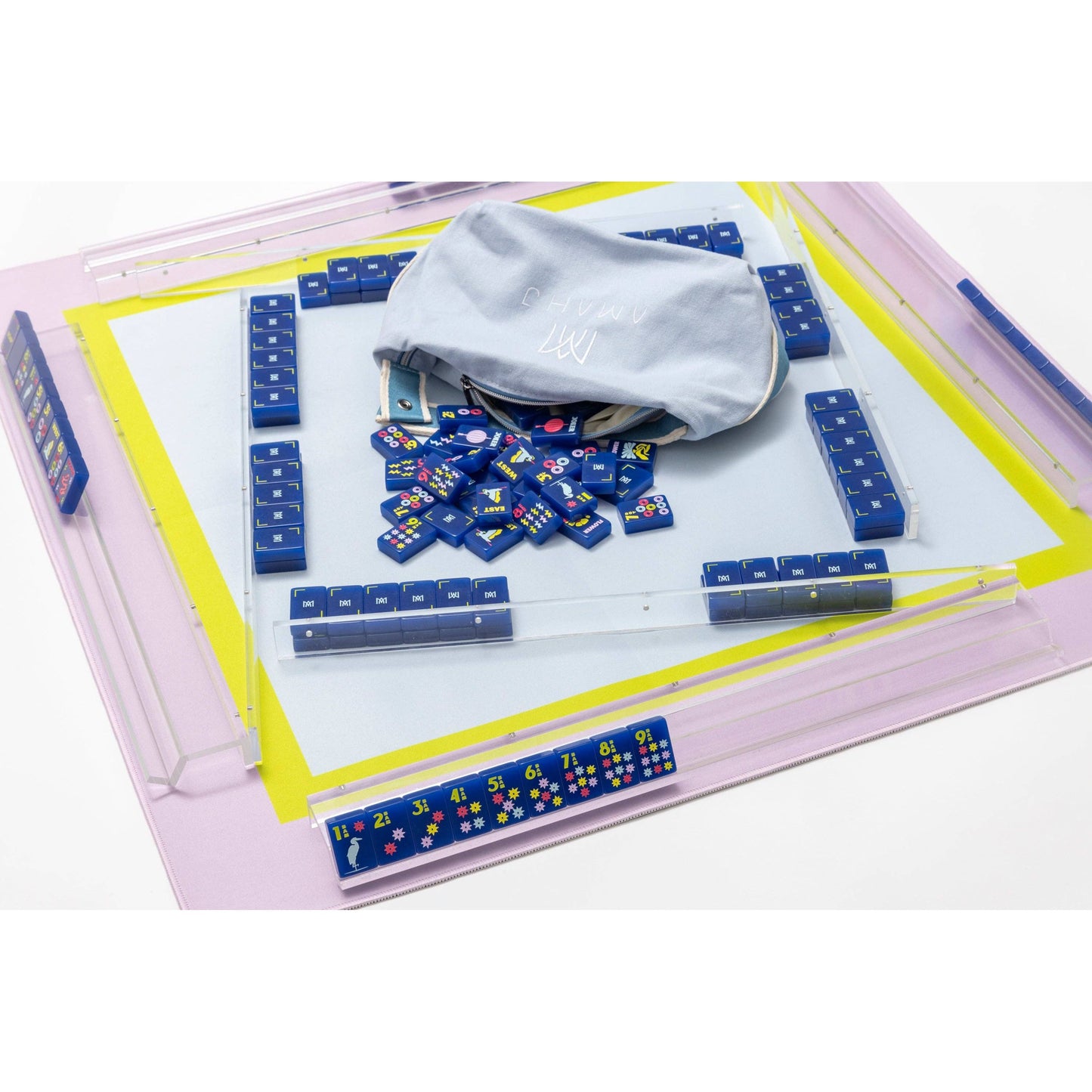 Amahj Line - Signature Engraved Tile Set- Navy