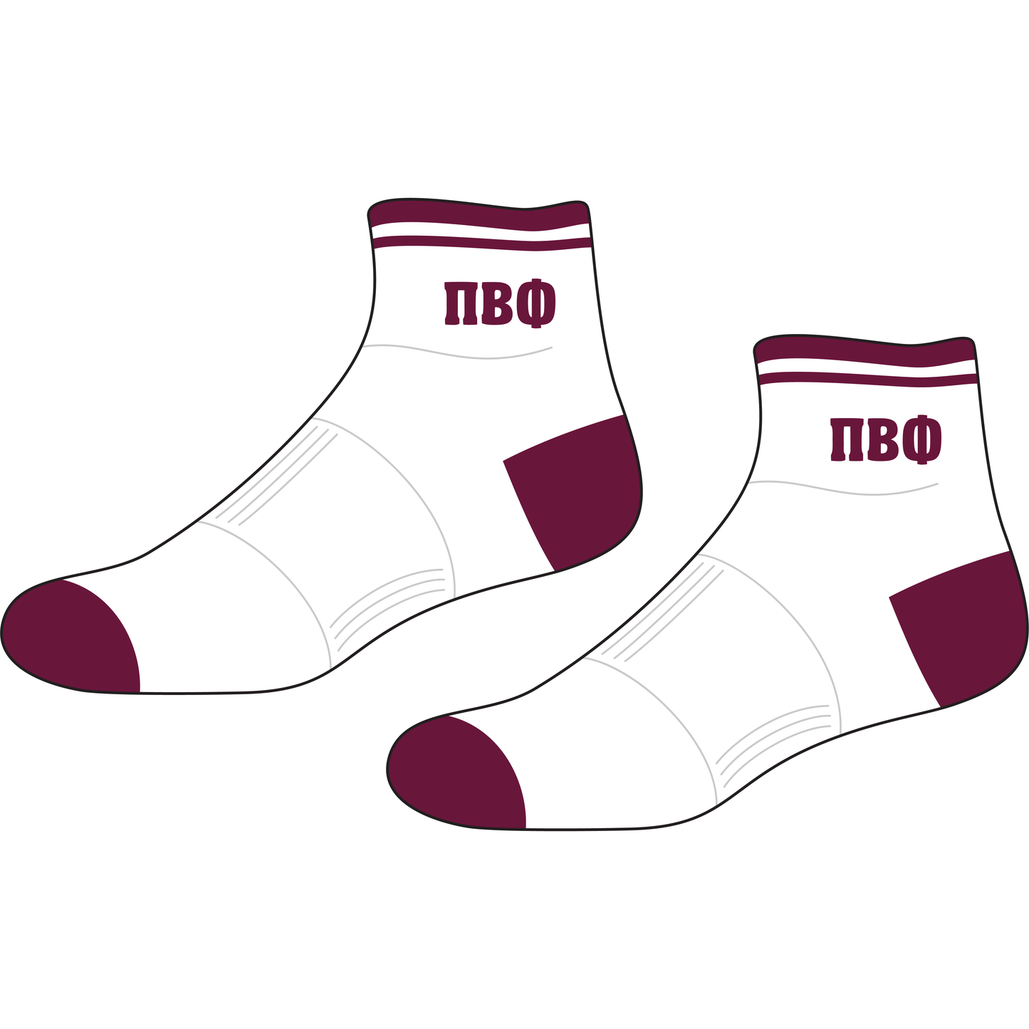 Pi Beta Phi Quarter Sock